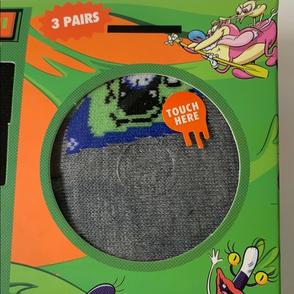 Nickelodeon Best Hits Crew Socks 3-Pair Pack Gift Set Box - Picture 6 of 6